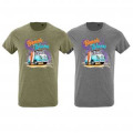 T-shirt homme ajust&eacute; Van Beach and Waves Gris Chin&eacute; S
