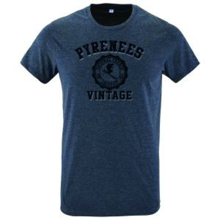 Tshirt homme ajusté Vintage Marshall Pyrénées Denim Chiné S