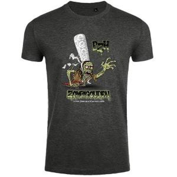 Tshirt homme ajusté Zombigouden Anthracite Chiné XS