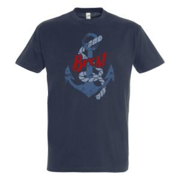 T-shirt homme Ancre Bleue Brest Marine M