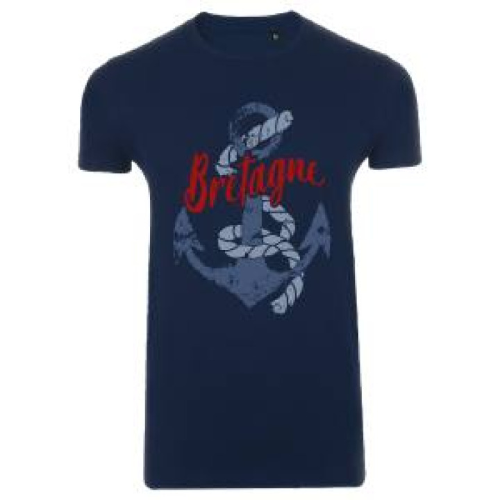 Tshirt homme Ancre Bleue Bretagne Marine S
