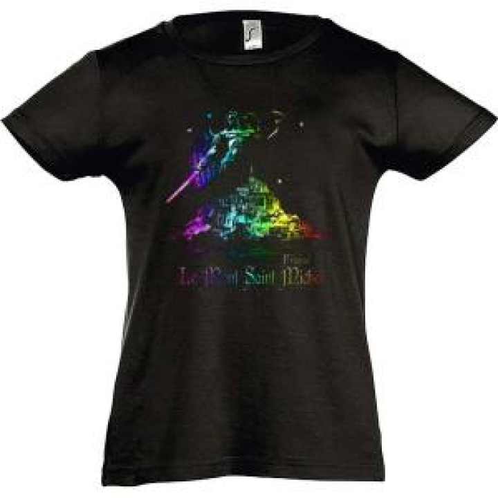 Tshirt homme Archange Couleurs Mont Saint Michel Noir Profond XS