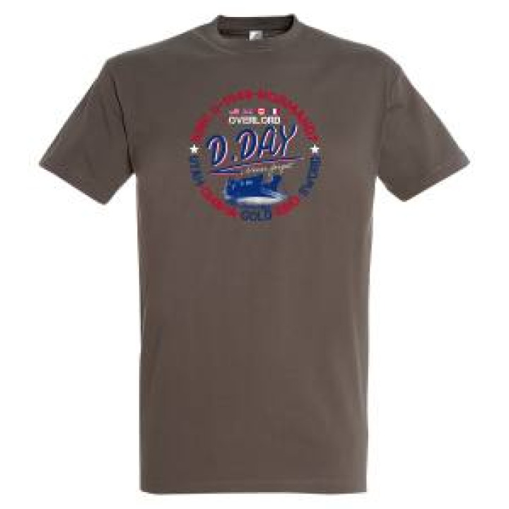 Tshirt homme Barge dans Cercle DDay Gris Chiné S