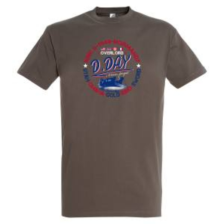 T-shirt homme Barge dans Cercle D-Day Gris Chin&eacute; S