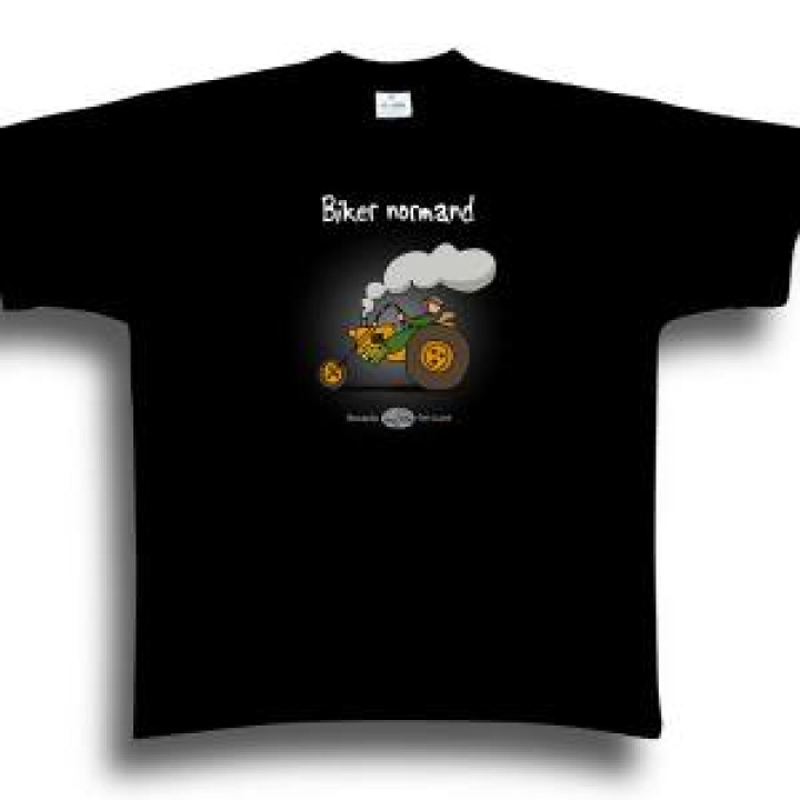 Tshirt homme Biker Normand Noir Profond M
