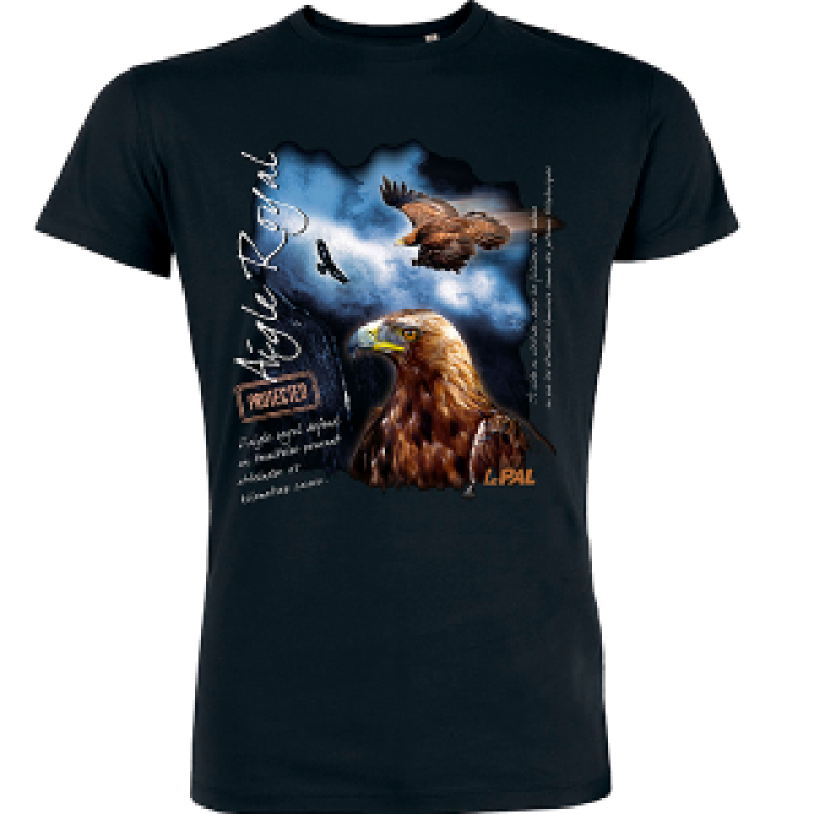 T-shirt homme bio ajusté Aigle le Pal Black M