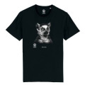 T-shirt homme bio ajust&eacute; Beloha (Mod&egrave;le Exclusif) Gamme Black Zoo de Thoiry + transfert Col Zoo de Thoiry Noir XS