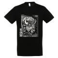 T-shirt homme bio ajusté Bison Linocut Gamme Black Safari Train Noir S