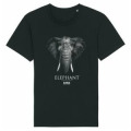 T-shirt homme bio ajusté Éléphant Gamme Black Planète Sauvage Noir S