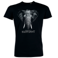 T-shirt homme bio ajust&eacute; &Eacute;l&eacute;phant Gamme Black Noir Profond XS