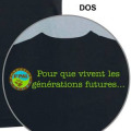 T-shirt homme bio ajusté Empreintes Grises pour Que Vivent les Générations Futures Black L
