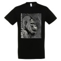 T-shirt homme bio ajusté Gorille Linocut Gamme Black Vallée des Singes Noir S