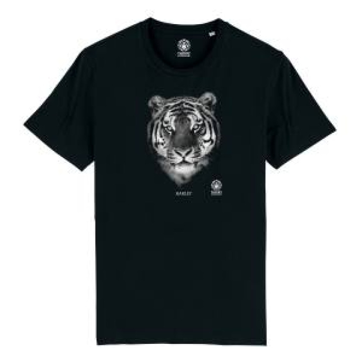 Tshirt homme bio ajusté Harley Modèle Exclusif Gamme Black Zoo de Thoiry  transfert Col Zoo de Thoiry Noir S