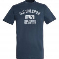 T-shirt homme bio ajusté Île d’Oléron 17 (Silhouette Carte Île d’Oléron) Charente Maritime Gris Chin