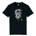 T-shirt homme bio ajust&eacute; Kassai (Mod&egrave;le Exclusif) Gamme Black Zoo de Thoiry + transfert Col Zoo de Thoiry Noir XS