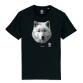 T-shirt homme bio ajust&eacute; Kiana (Mod&egrave;le Exclusif) Gamme Black Zoo de Thoiry + transfert Col Zoo de Thoiry Noir XS