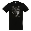 T-shirt homme bio ajusté Loup Gamme Black les Loups du Gévaudan Noir XS