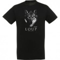 T-shirt homme bio ajusté Loup Gamme Black Réserve de la Haute Touche Noir S