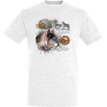 T-shirt homme bio ajust&eacute; Loup Blanc Chin&eacute; S