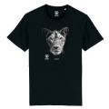 T-shirt homme bio ajust&eacute; Lumba (Mod&egrave;le Exclusif) Gamme Black Zoo de Thoiry + transfert Col Zoo de Thoiry Noir XS
