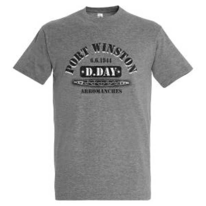 Tshirt homme bio ajusté Port Winston Gris Chiné M