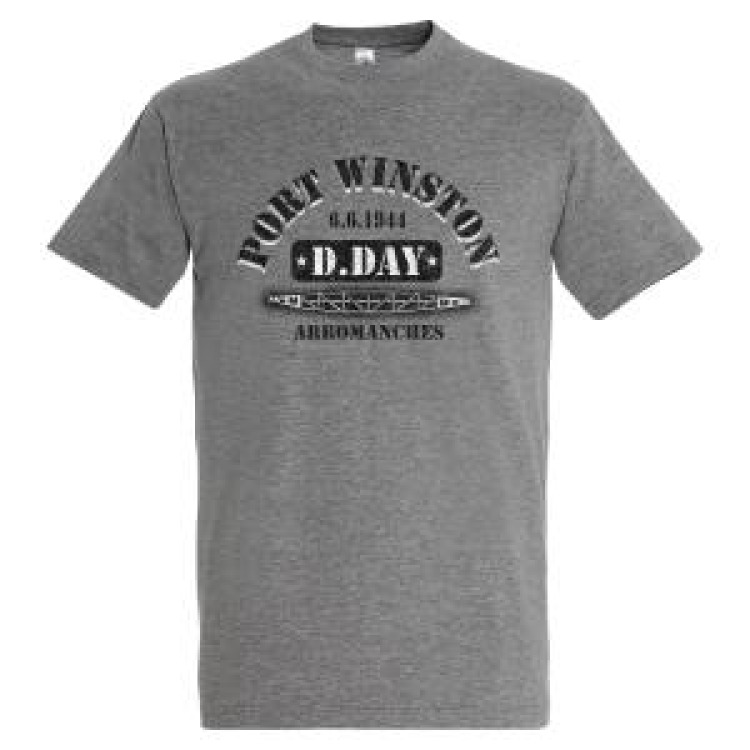 T-shirt homme bio ajusté Port Winston Heather Grey XXL
