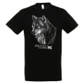 T-shirt homme bio ajust&eacute; S&eacute;rigraphie Loup Protect Me Zoo de Beauval (H22cm sur Xxs/ Xs et S- H25cm sur M/ L/ Xl et Xxl) Black XXS