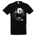 T-shirt homme bio ajust&eacute; S&eacute;rigraphie Panda Protect Me Zoo de Beauval (H22cm sur Xxs/ Xs et S- H25cm sur M/ L/ Xl et Xxl) Black XXS