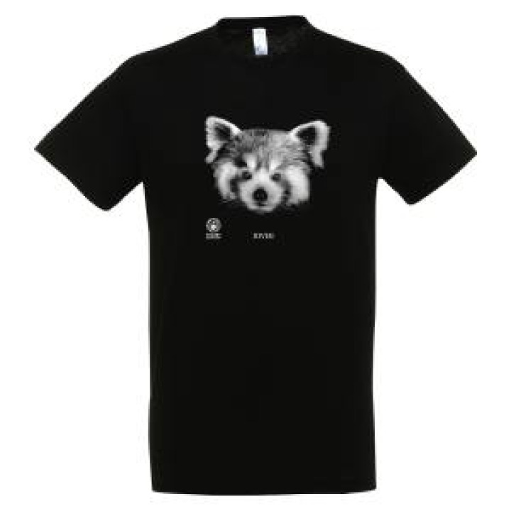 Tshirt homme bio ajusté Shifu Modèle Exclusif Gamme Black Zoo de Thoiry  transfert Col Zoo de Thoiry Noir S