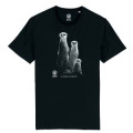 T-shirt homme bio ajust&eacute; Suricates Famille (Mod&egrave;le Exclusif) Gamme Black Zoo de Thoiry + transfert Col Zoo de Thoiry Noir XS