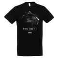 T-shirt homme bio ajusté Tête de Panthère Gamme Black Zooparc de Tregomeur Noir S