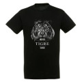 T-shirt homme bio ajusté Tigre Gamme Black Planète Sauvage Noir S