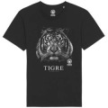 T-shirt homme bio ajust&eacute; Tigre Gamme Black Zoo de Thoiry + transfert Col Zoo de Thoiry Noir M