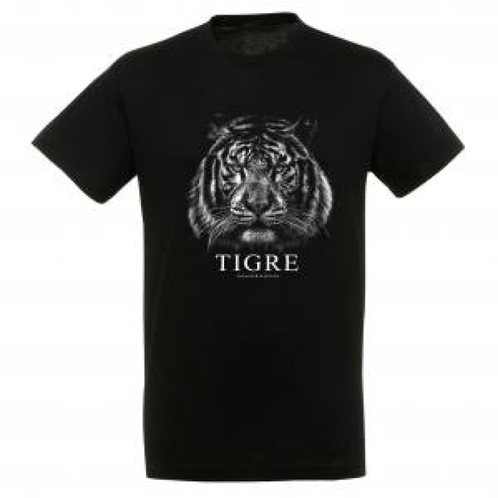 Tshirt homme bio ajusté Tigre Gamme Black Noir S