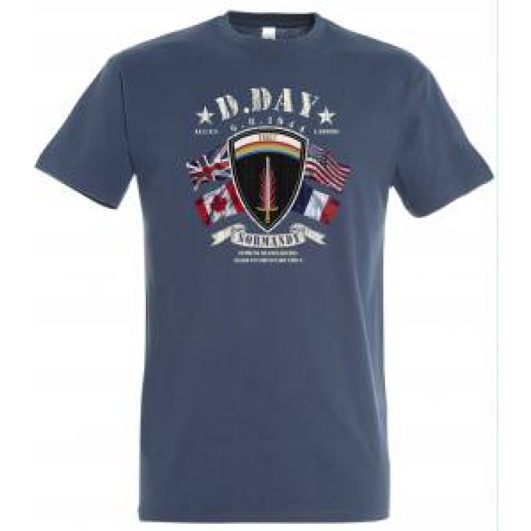 T-shirt homme Blason Shaef D-Day 6-6-1944 Denim S