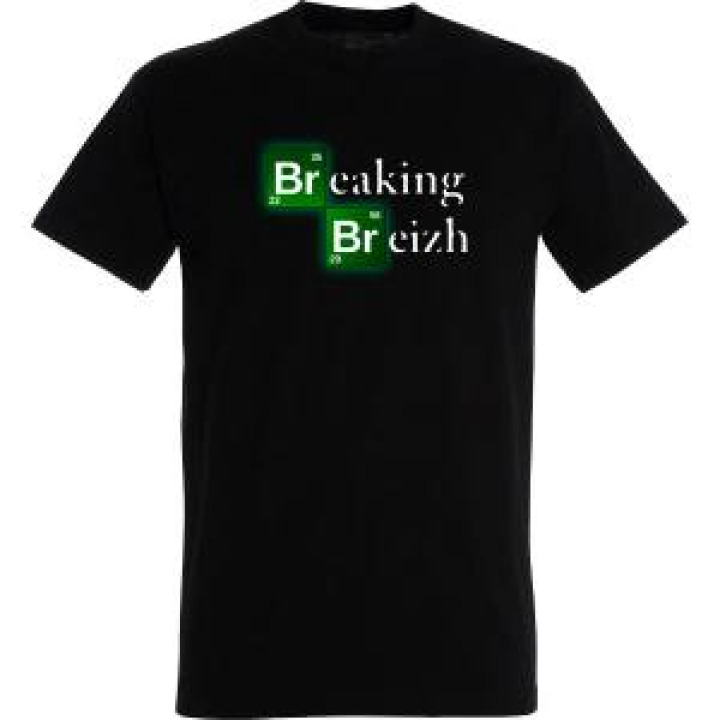 Tshirt homme Breaking Breizh Noir Profond M