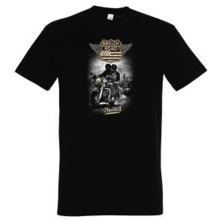 T-shirt homme Breizh Road Dinard Noir Profond L