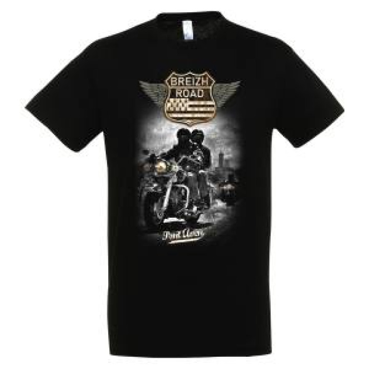 Tshirt homme Breizh Road Pont Aven Noir Profond M
