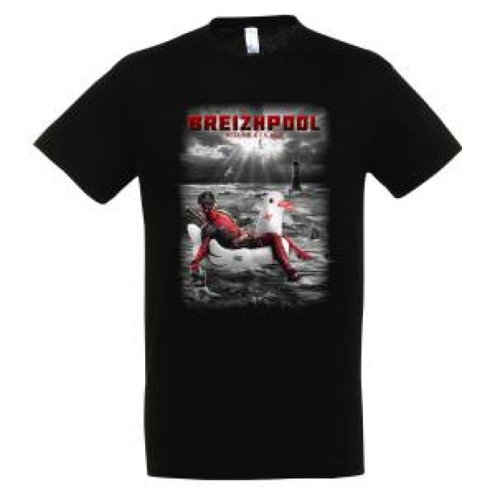 Tshirt homme Breizhpool sur Une Bouée Belle Île en Mer Noir Profond XS