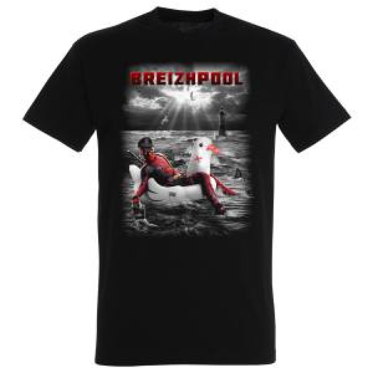 T-shirt homme Breizhpool sur Une Bou&eacute;e Noir Profond S