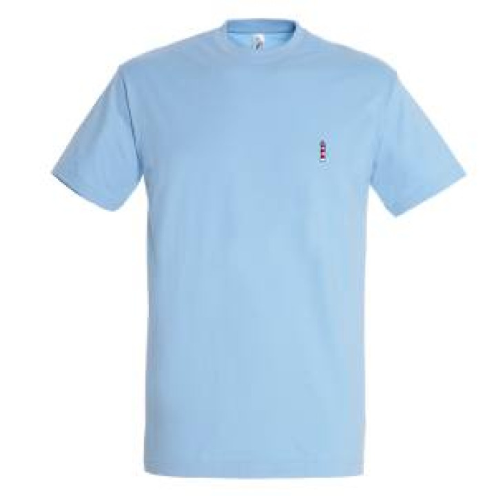 Tshirt homme Broderie E1290 Ref 33123 Phare Sable S