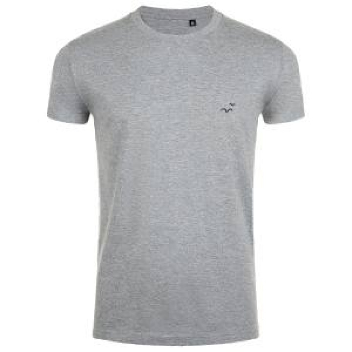 Tshirt homme Broderie E1291 Ref 33122 Deux Mouettes Blanc S