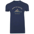T-shirt homme Broderie Mont Vagues Mont Saint Michel Zinc S