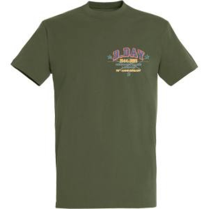 Tshirt homme Broderie pocket E1246 Ref 31274 DDay Normandy 75th Anniversary Army S