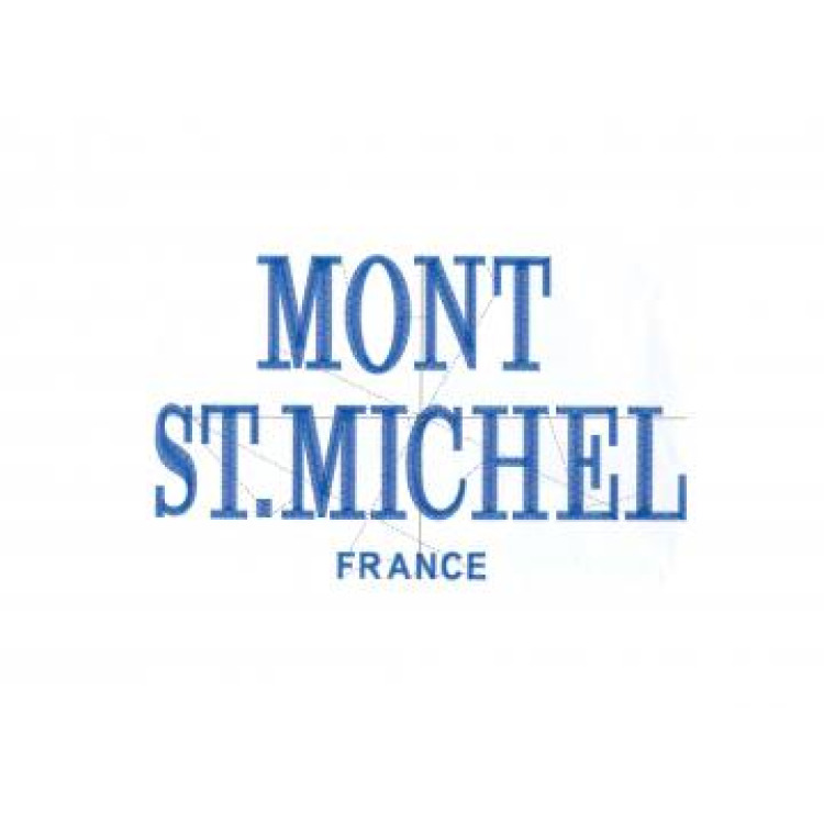 T-shirt homme Broderie Texte Mont Saint Michel Gris Souris XS