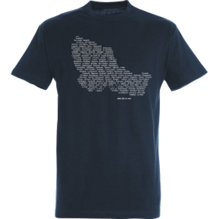 Tshirt homme Carte Belle Île en Mer Impression Marine sur Tshirt Blanc et Blanc sur Tshirt Marine Royal et Noir Bleu Royal XS