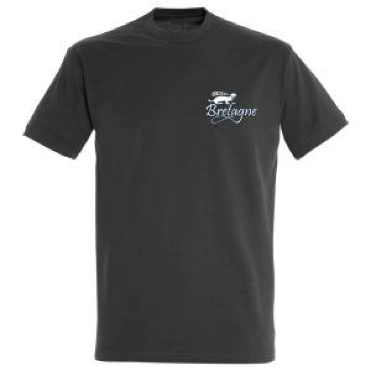 T-shirt homme Carte/ Hermine (Bb1006) Gris Souris S