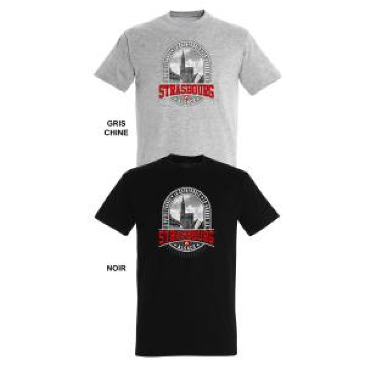 Tshirt homme Cathedrale de Strasbourg Alsace France Noir Profond XS