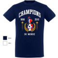 T-shirt homme Champions du Monde Coq + 2 Etoiles Blanc M