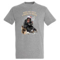 T-shirt homme Chimpanze bi&egrave;re Qui Coule... Mousse Gris Chin&eacute; XS